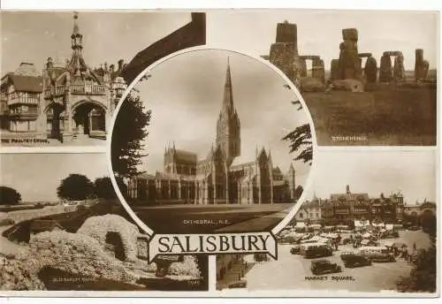 PC18141 Salisbury. Multi-View. E.A. Sweetman und Sohn. 1955