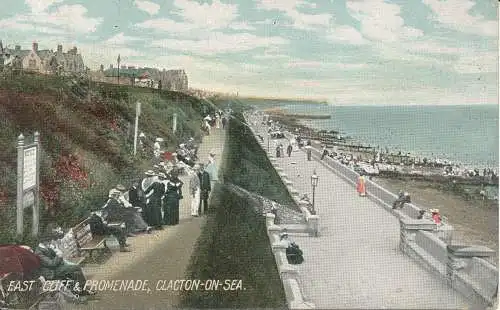 PC20944 East Cliff and Promenade. Clacton auf See. 1907