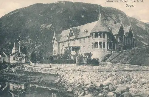 PC18654 Mundals Hotel. Fjaerland. Traum. O. Svanoe. Nr. 455. B. Hopkins