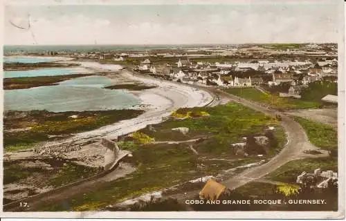 PC21873 Cobo und Grande Rocque. Guernsey. B. B. London. RP