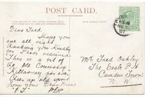 PC17293 Upper Lake and Islands. Killarney. Corquodale. 1907