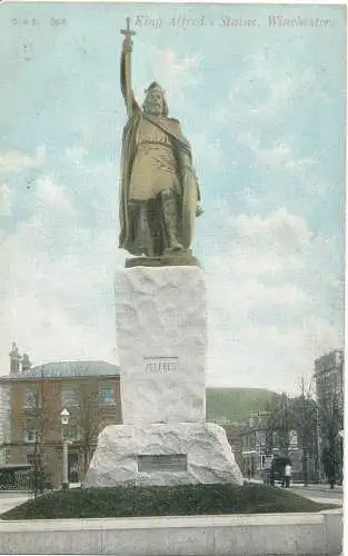 PC17134 King Alfreds Statue. Winchester. C. und S. 505. 1905