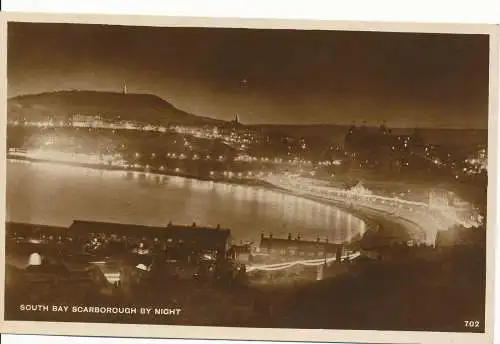 PC18049 South Bay Scarborough. Nachts. H.O.T. Scarborough. RP. 1936