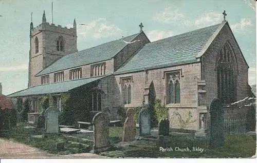 PC23472 Pfarrkirche. Ilkley. 1911