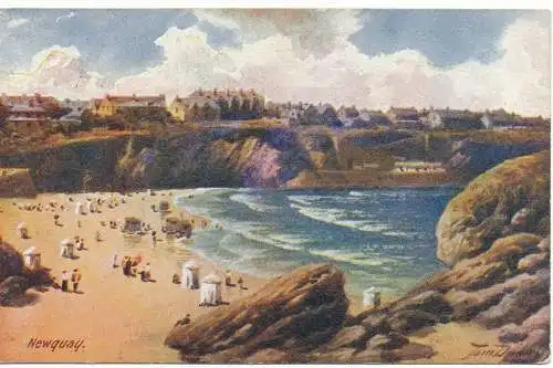 PC17895 Newquay. Davidson Bros. Marlborough Serie. 1905