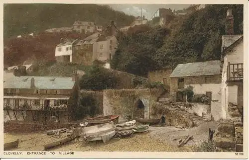 PC21769 Clovelly. Eingang zum Dorf. Photochrom. Nr. 53189