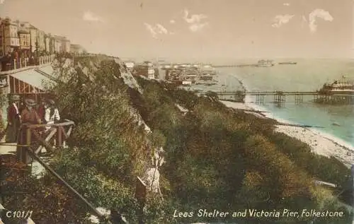 PC18770 Leas Shelter und Victoria Pier. Folkestone