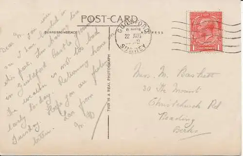 PC20555 Kriegsdenkmal und Schloss. Guildford. RP. 1930