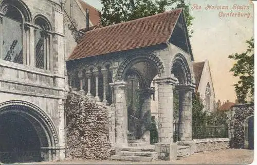 PC21448 Die normannische Treppe. Canterbury. 1905