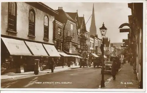 PC19139 High Street. Salisbury. Valentinstag. Nr. G.4360. RP