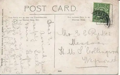 PC19148 Nur zum Glück von Minehead. Postkarte mit Lachs