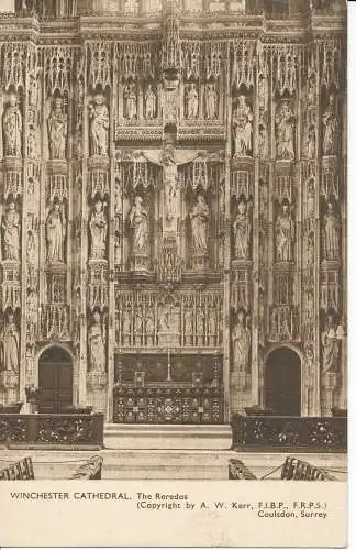 PC21514 Kathedrale von Winchester. Die Reredos. A. W. Kerr. 1956