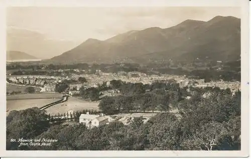 PC22103 Keswick und Skiddaw von Castle Head. Nr. 501. RP. 1938