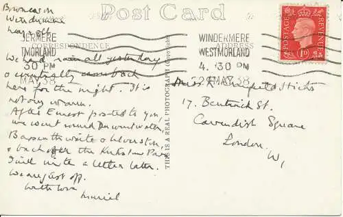 PC22103 Keswick und Skiddaw von Castle Head. Nr. 501. RP. 1938