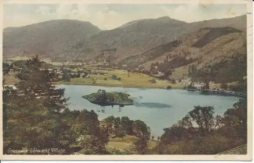 PC21746 Grasmere Lake and Village. Naturfarbe. 1937