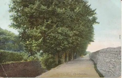 PC21730 Die Stadtmauer. Chichester. Schraubenschlüssel. Nr. 18110. 1905