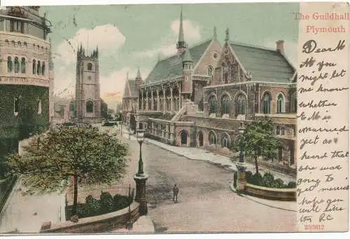 PC17354 Guildhall Plymouth. 1905