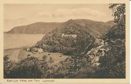 PC21665 East Lyn Valley und Tors. Lynmouth. Cooper Montage