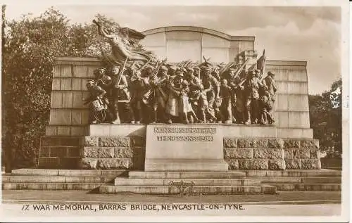 PC19457 War Memorial. Brückenstangen. Newcastle auf Tyne. Nr. 17. RP