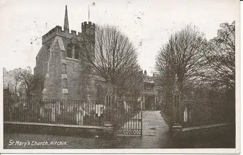 PC23474 St. Marys Kirche. Hitchin. Waldock. RA. 1917