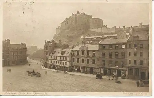 PC19847 Edinburgh Castle vom Grasmarkt. Schlossserie. 1908