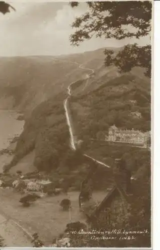 PC22496 Countisbury Hill. Lynmouth. Verlaufslinien. Sweetman. Sonnenschein. RP