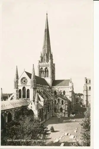 PC22153 Chichester-Kathedrale. Valentinstag. Nr. KV7011. RP. 1956