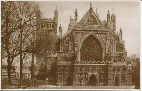 PC19368 Westfront. Kathedrale von Exeter. Nr. 1003. RP