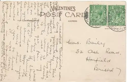 PC17175 Totnes und River Dart. Valentines Sepiatype Serie. 1932