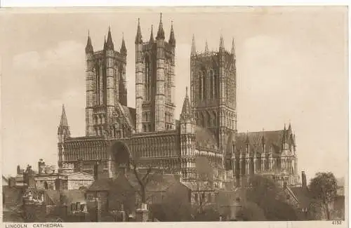 PC17508 Lincoln Cathedral. Photochrom Co. Ltd. 1930