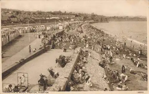 PC22254 Promenade und Strand. Preston. Paignton. Nr. 18892