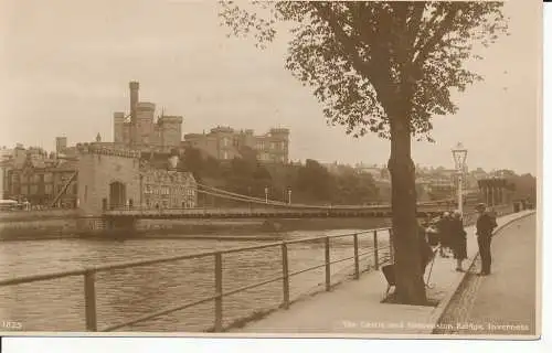 PC19480 Das Schloss und die Hängebrücke. Inverness. Nr. 1825