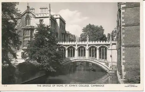 PC22205 Die Seufzerbrücke. St. Johns College. Cambridge. Stearn. RP. 1955