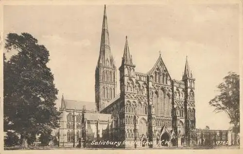 PC18124 Kathedrale von Salisbury. N.W. Frith. 1949