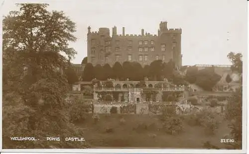 PC19282 Welshpool. Schloss Powis. Photochrom. Nr. 52530. RP