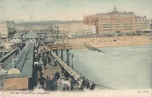 PC22589 am West Pier. Brighton. 1904