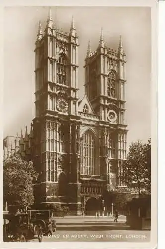 PC19487 Westminster Abbey. Westfront. London. Nr. 86. RP