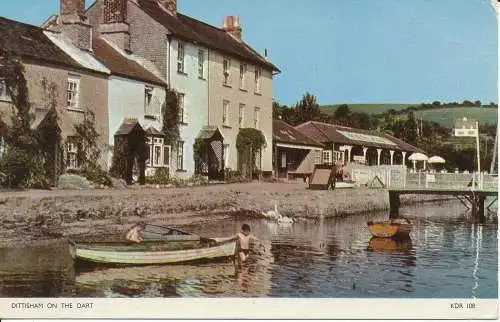 PC21984 Dittisham am Dart. Jarrold. RP. 1954