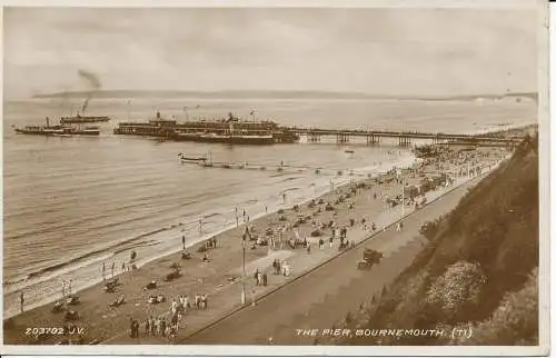 PC19223 The Pier. Bournemouth. Valentinstag. Nr. 203702. RP