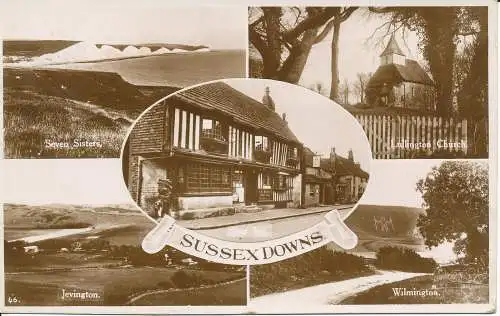 PC19576 Sussex Downs. Multi-View. Norman. Nr. 46. RP. 1936