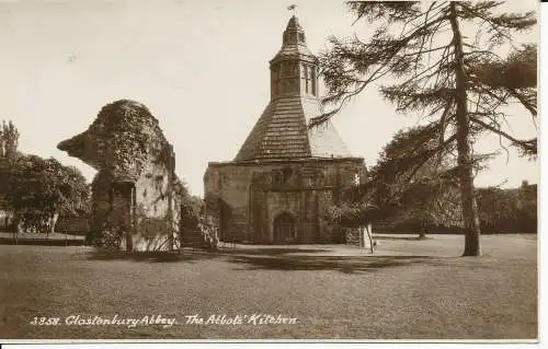 PC22570 Glastonbury Abbey. Die Abbots-Küche. Sweetman. Sonnenschein. Nr. 3858. RP