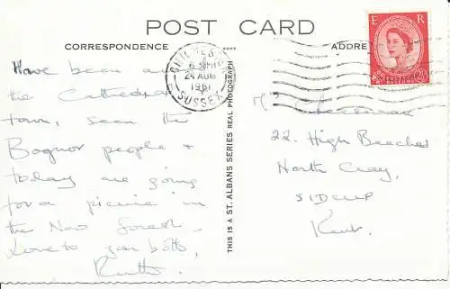 PC22522 Chichester-Kathedrale. St. Albans. Nr. 4695. RP. 1961