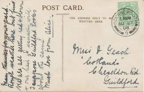 PC23078 Miss Zena Dare. Drehbar. Nr. 4865 E. 1908