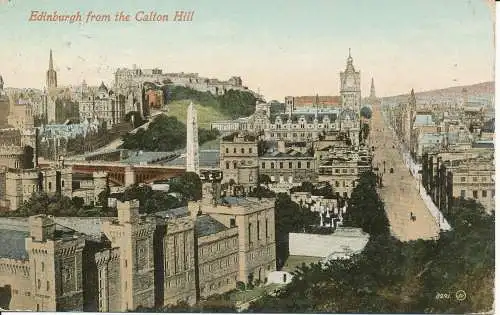 PC22864 Edinburgh vom Calton Hill. Valentinstag. Nr. 0291. 1912