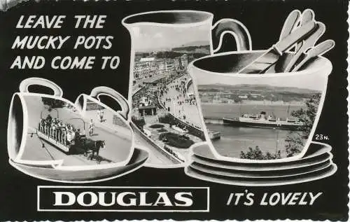 PC22328 Lassen Sie die Mucky Pots und kommen Sie zu Douglas. Multi-View. Bamforth. RP