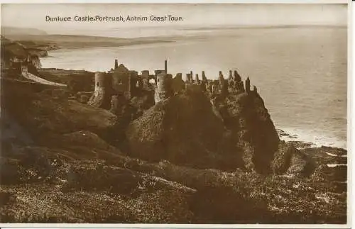 PC19465 Dunluce Castle. Portrush. Antrim Coast Tour. Milton. RP