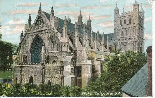 PC22894 Exeter Cathedral S.W. Frith. 1907