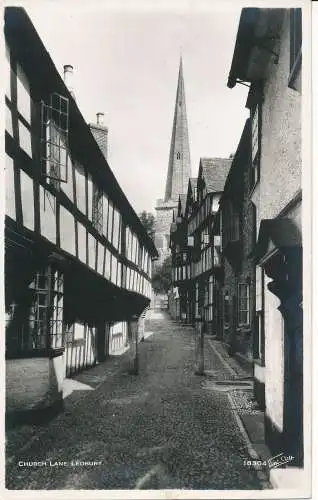 PC19500 Church Lane. Ledbury. Walter Scott. Nr. 18304. RP. 1959