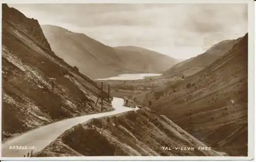 PC22533 Tal Y Llyn Pass. Valentinstag. Nr. 209562. RP. 1940