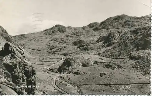 PC22445 Llanberis Pass. Valentinstag. Nr. W 7451. RP. 1965